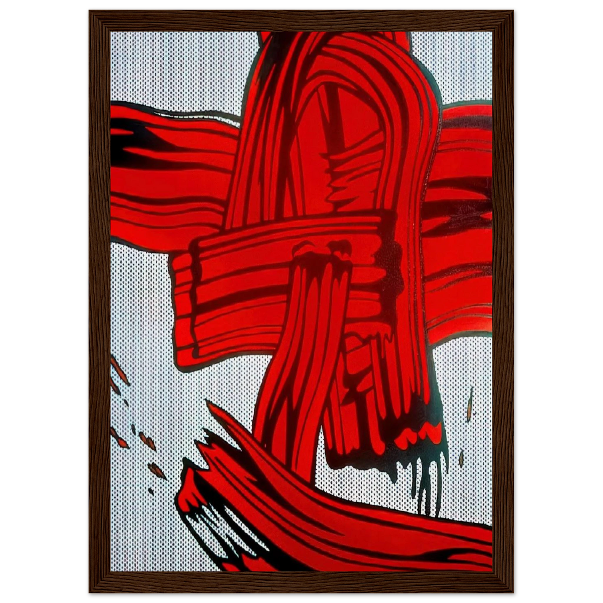 RED PAINTING BRUSHSTROKE 1965 Framed Poster | Roy Lichtenstein Framed Prints Wall Art | Roy Lichtenstein Shop
