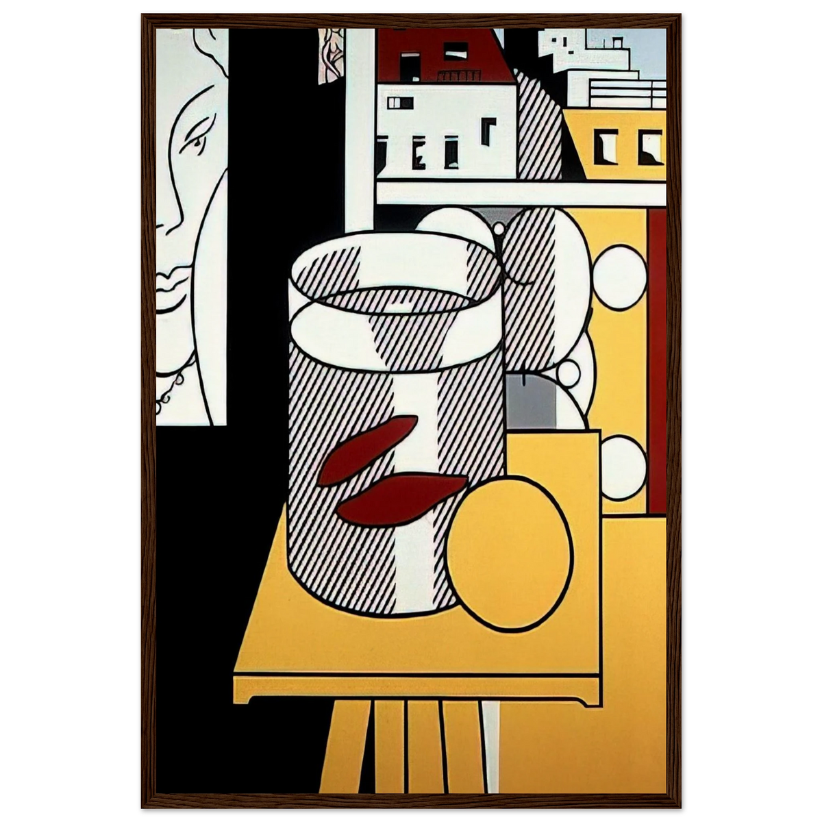 STILL LIFE WITH GOLDFISH 1974 Framed Poster | Roy Lichtenstein Framed Prints Wall Art | Roy Lichtenstein Shop