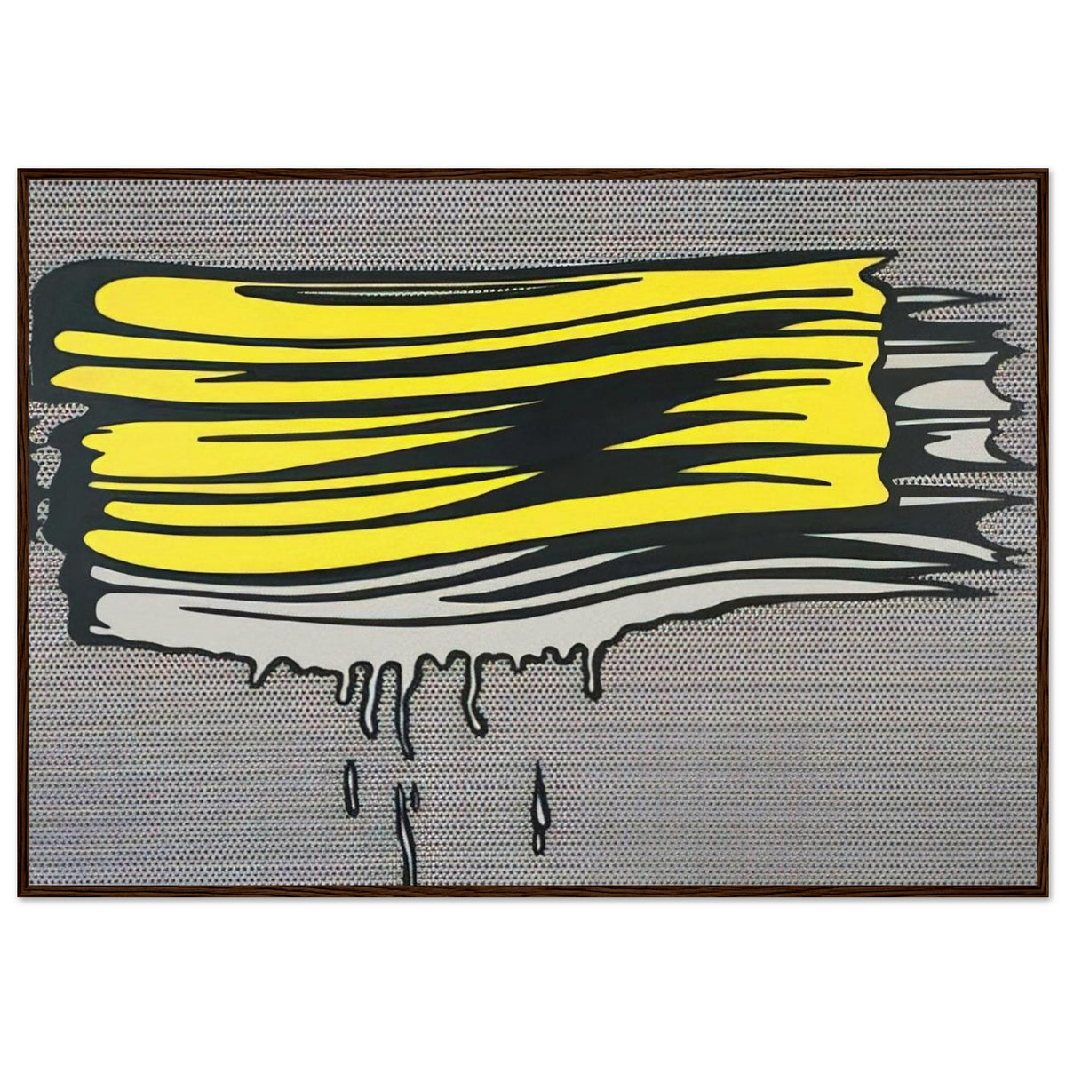 YELLOW AND WHITE BRUSHSTROKES 1965 Framed Poster | Roy Lichtenstein Framed Prints Wall Art | Roy Lichtenstein Shop