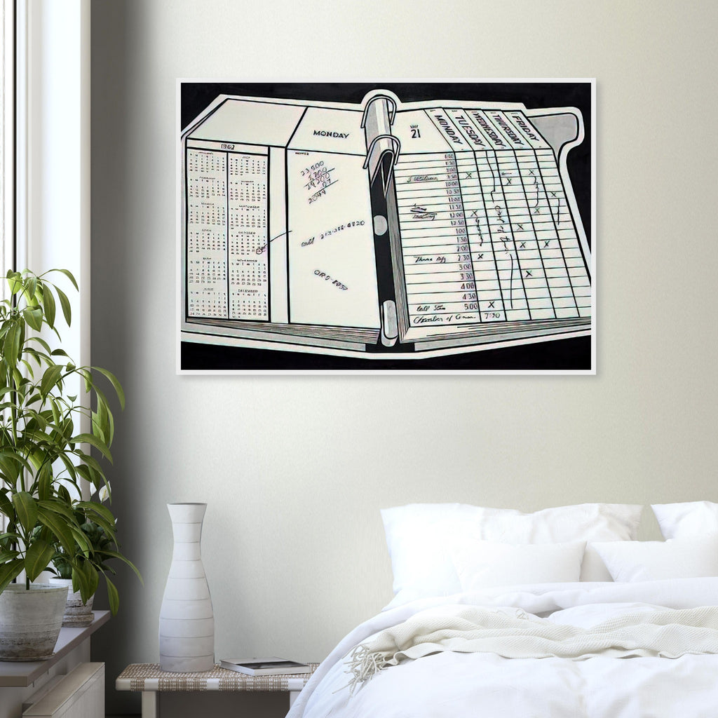DESK CALENDAR 1962 Framed Poster | Roy Lichtenstein Framed Prints Wall Art | Roy Lichtenstein Shop
