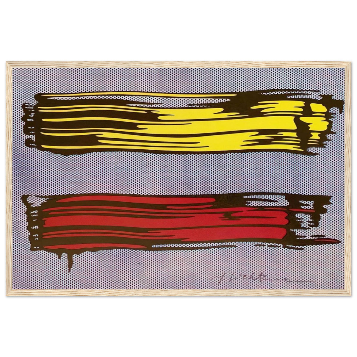 YELLOW AND RED BRUSHSTROKES 1966 Framed Poster | Roy Lichtenstein Framed Prints Wall Art | Roy Lichtenstein Shop