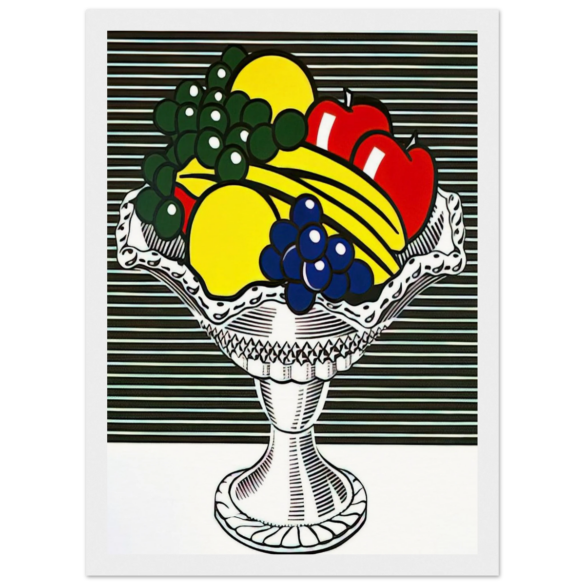 STILL LIFE WITH CRYSTAL BOWL 1973 Framed Poster | Roy Lichtenstein Framed Prints Wall Art | Roy Lichtenstein Shop