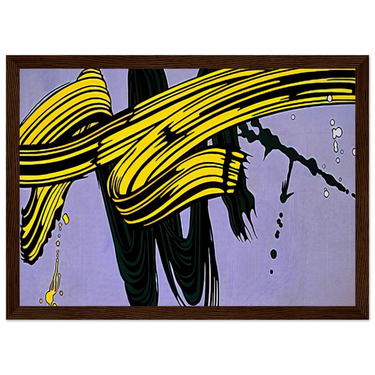 YELLOW AND GREEN BRUSHSTROKES 1966 Framed Poster | Roy Lichtenstein Framed Prints Wall Art | Roy Lichtenstein Shop