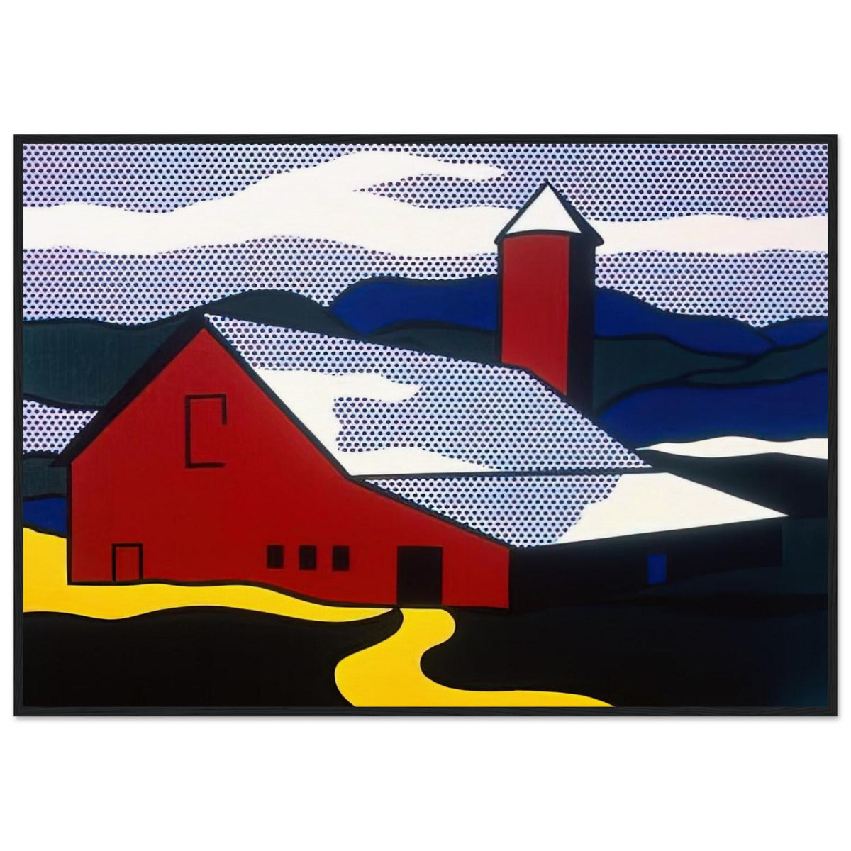 RED BARN II 1969 Framed Poster | Roy Lichtenstein Framed Prints Wall Art | Roy Lichtenstein Shop