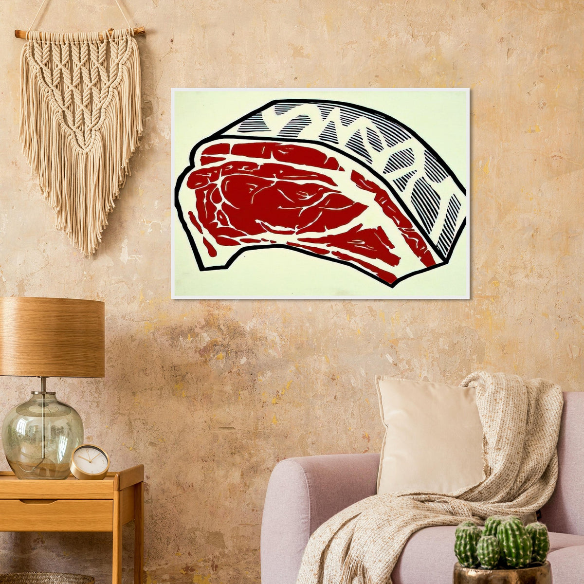 STANDING RIB 1962 Framed Poster | Roy Lichtenstein Framed Prints Wall Art | Roy Lichtenstein Shop