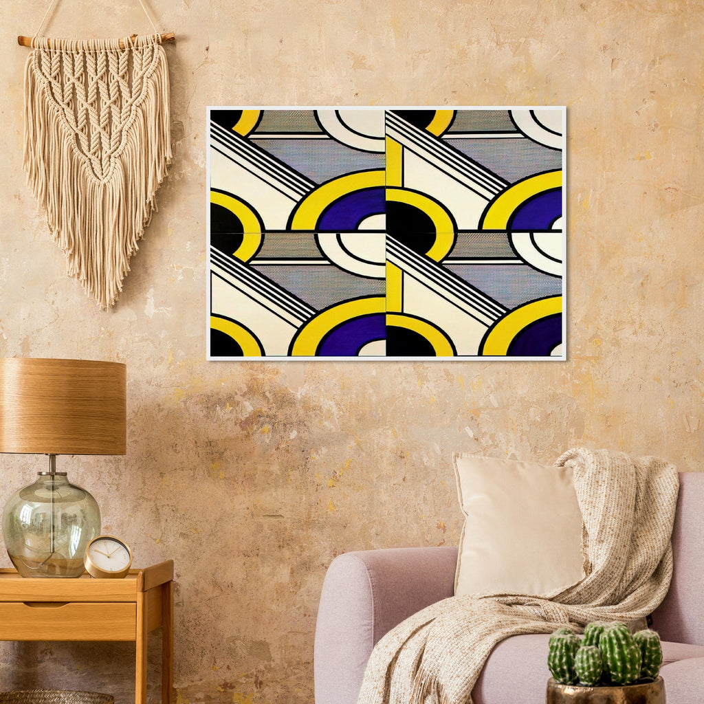 MODULAR PAINTING WITH FOUR PANELS 1 1969 Framed Poster | Roy Lichtenstein Framed Prints Wall Art | Roy Lichtenstein Shop