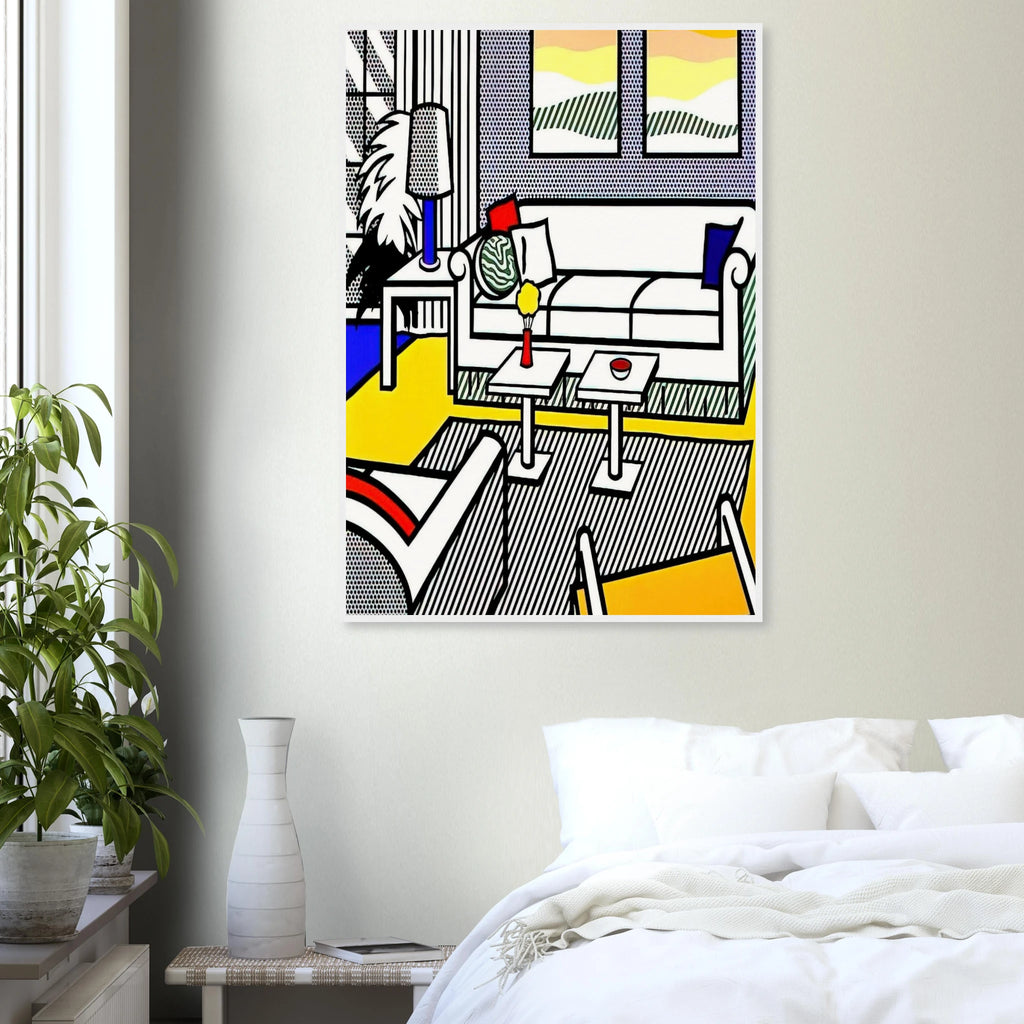INTERIOR WITH RESTFUL PAINTINGS 1991 Framed Poster | Roy Lichtenstein Framed Prints Wall Art | Roy Lichtenstein Shop