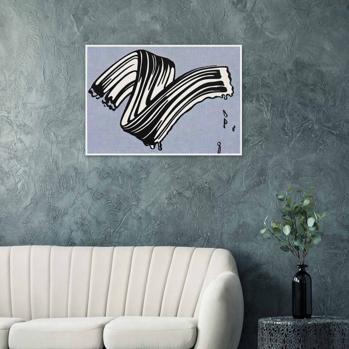WHITE BRUSHSTROKE I 1965 Framed Poster | Roy Lichtenstein Framed Prints Wall Art | Roy Lichtenstein Shop