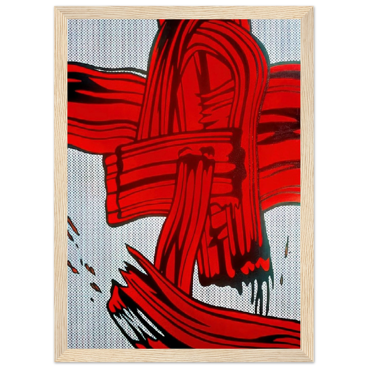 RED PAINTING BRUSHSTROKE 1965 Framed Poster | Roy Lichtenstein Framed Prints Wall Art | Roy Lichtenstein Shop
