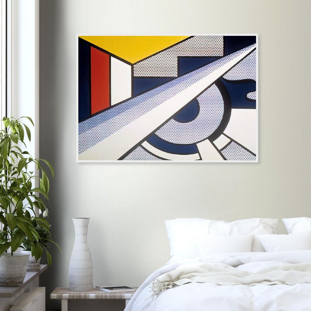 MODERN PAINTING WITH WEDGE 1967 Framed Poster | Roy Lichtenstein Framed Prints Wall Art | Roy Lichtenstein Shop