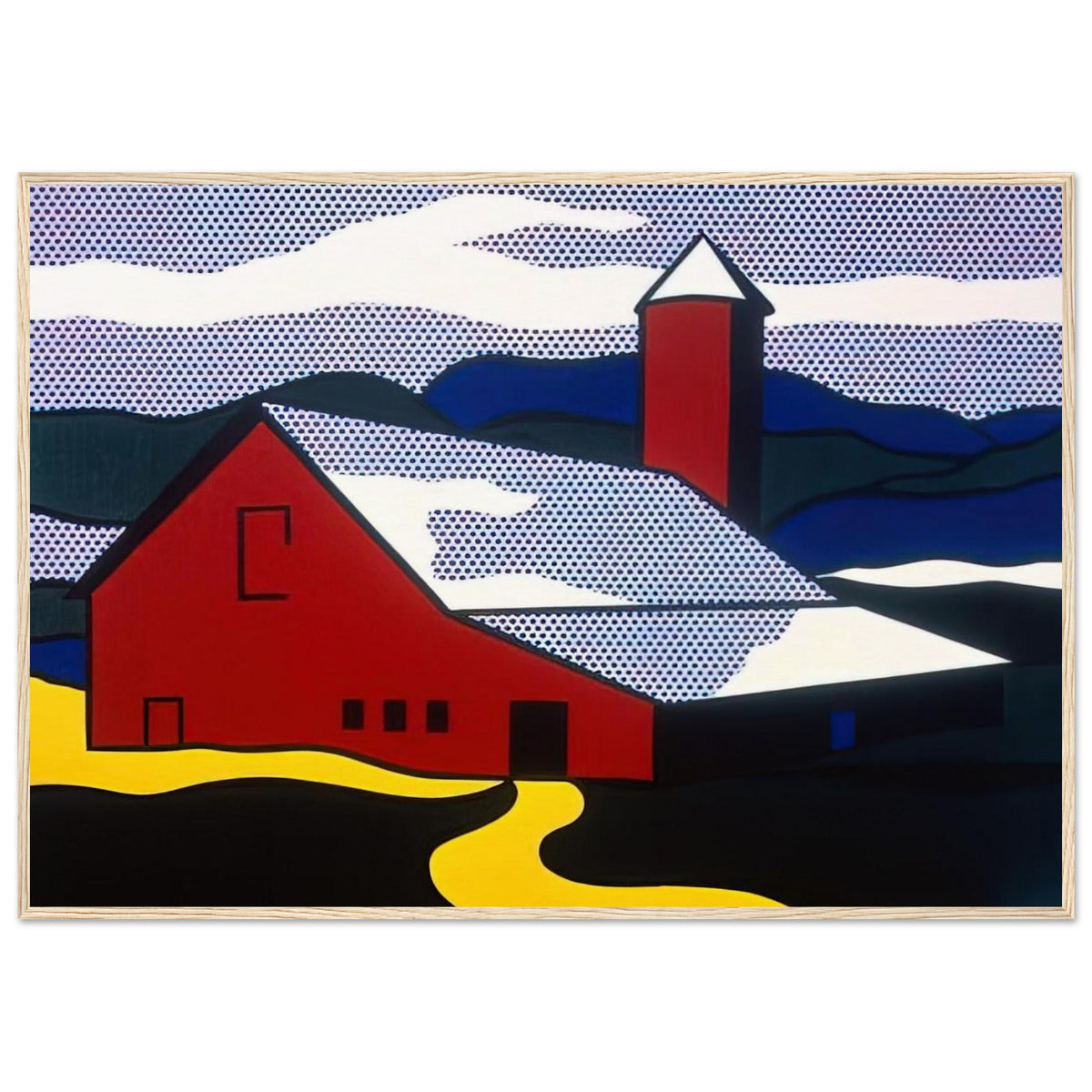 RED BARN II 1969 Framed Poster | Roy Lichtenstein Framed Prints Wall Art | Roy Lichtenstein Shop