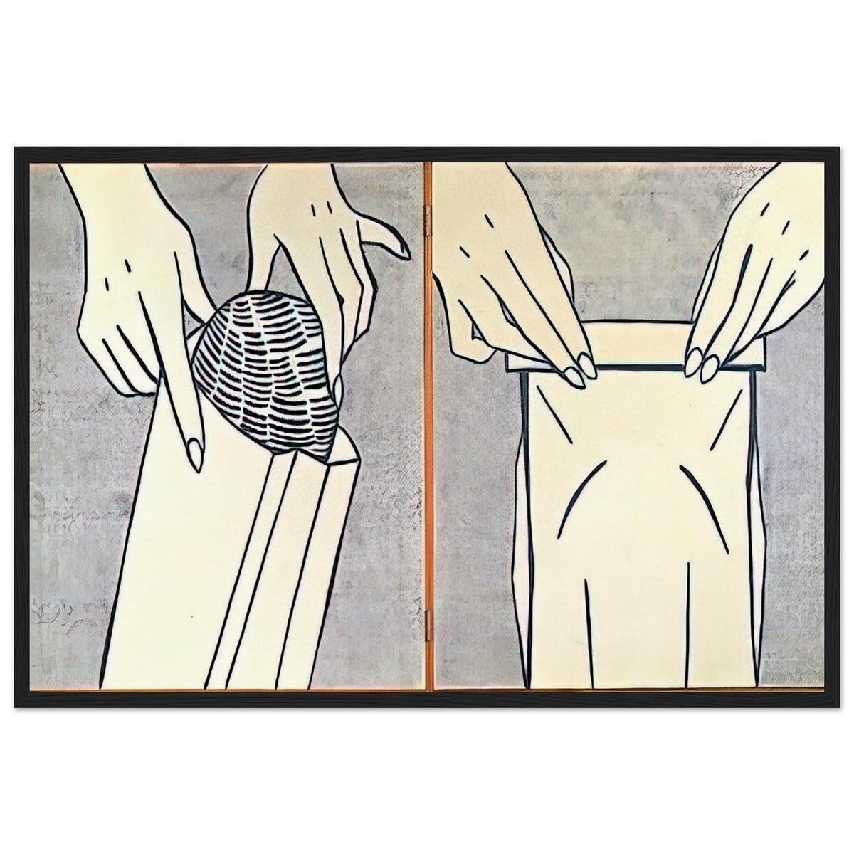 BREAD IN BAG 1961 Framed Poster | Roy Lichtenstein Framed Prints Wall Art | Roy Lichtenstein Shop