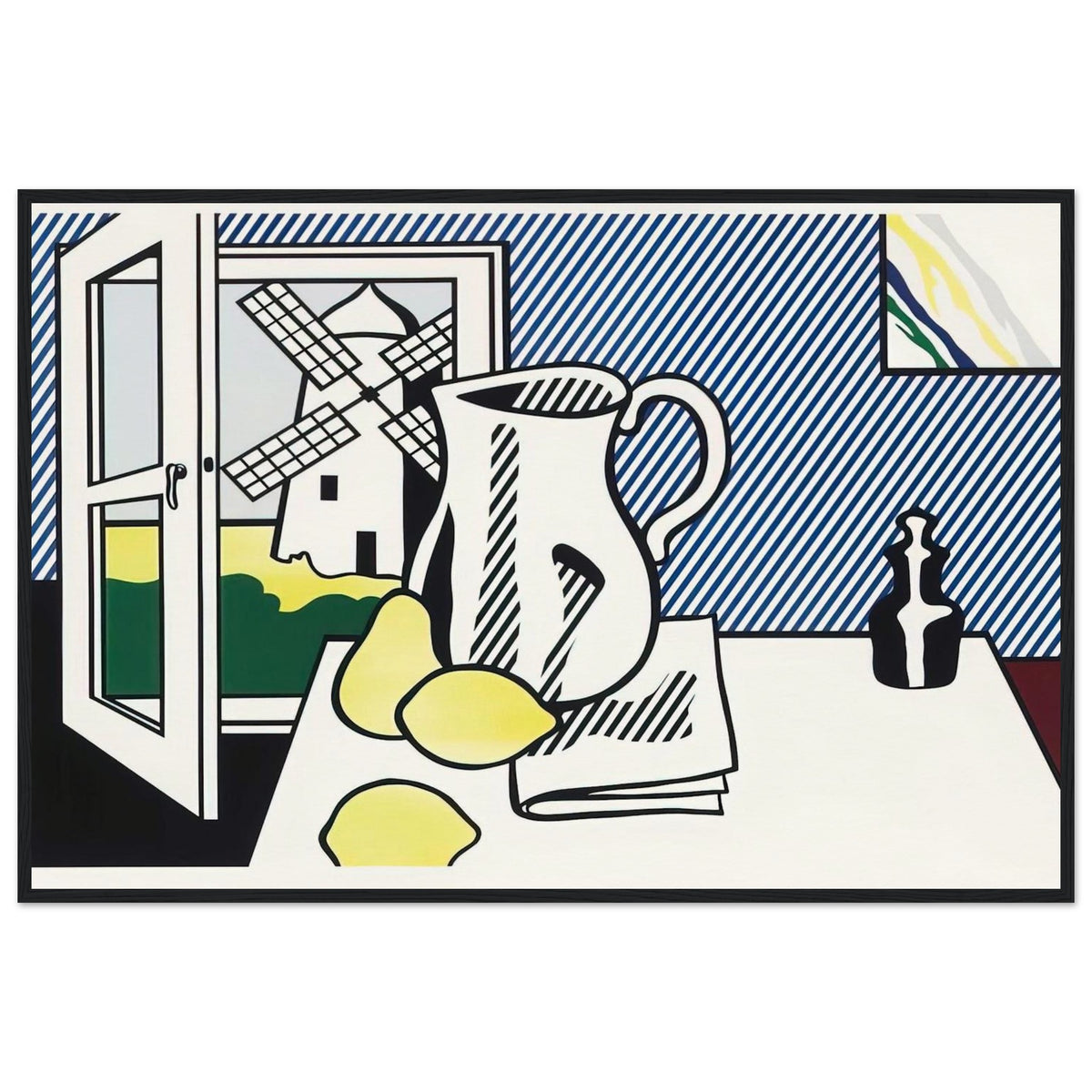 STILL LIFE WITH WINDMILL 1974 Framed Poster | Roy Lichtenstein Framed Prints Wall Art | Roy Lichtenstein Shop