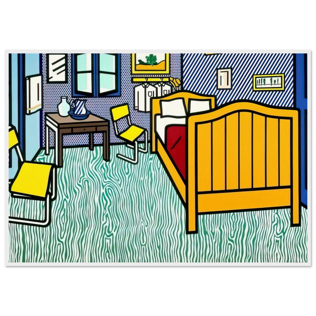BEDROOM AT ARLES 1992 Framed Poster | Roy Lichtenstein Framed Prints Wall Art | Roy Lichtenstein Shop