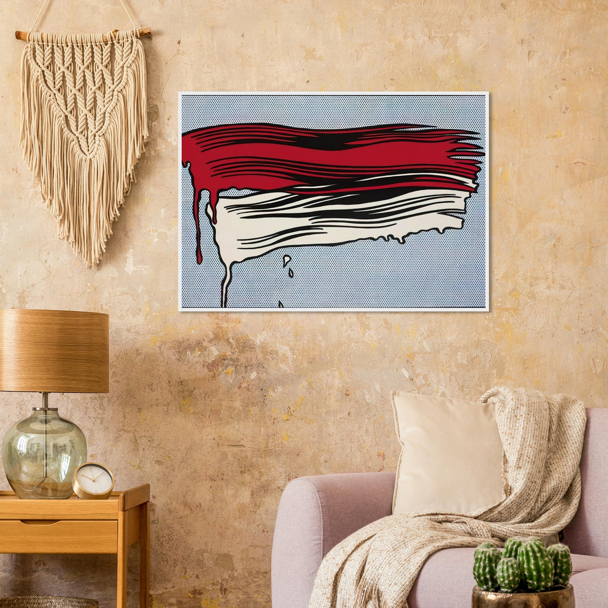 RED AND WHITE BRUSHSTROKES 1965 Framed Poster | Roy Lichtenstein Framed Prints Wall Art | Roy Lichtenstein Shop
