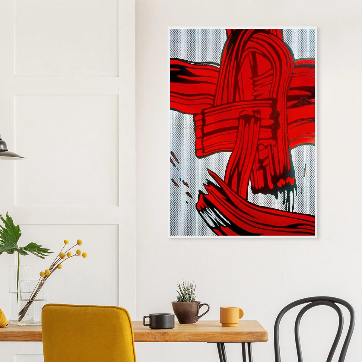 RED PAINTING BRUSHSTROKE 1965 Framed Poster | Roy Lichtenstein Framed Prints Wall Art | Roy Lichtenstein Shop
