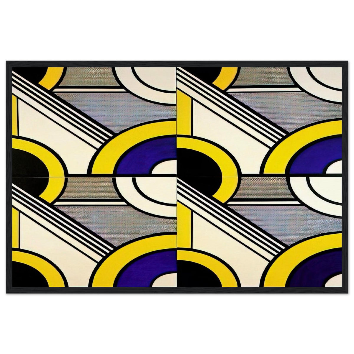 MODULAR PAINTING WITH FOUR PANELS 1 1969 Framed Poster | Roy Lichtenstein Framed Prints Wall Art | Roy Lichtenstein Shop