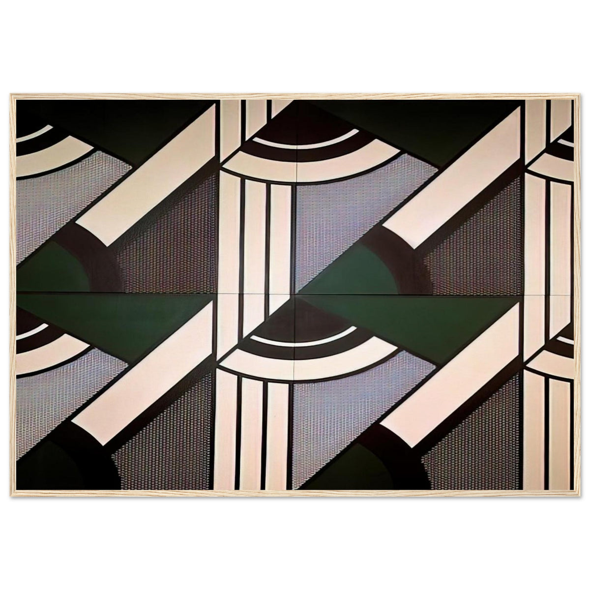 MODULAR PAINTING WITH FOUR PANELS 6 1970 Framed Poster | Roy Lichtenstein Framed Prints Wall Art | Roy Lichtenstein Shop