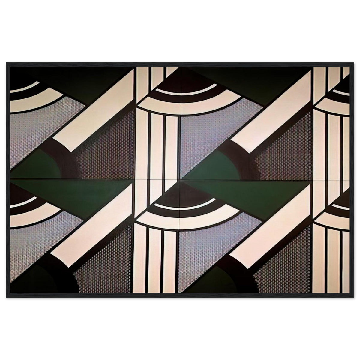 MODULAR PAINTING WITH FOUR PANELS 6 1970 Framed Poster | Roy Lichtenstein Framed Prints Wall Art | Roy Lichtenstein Shop
