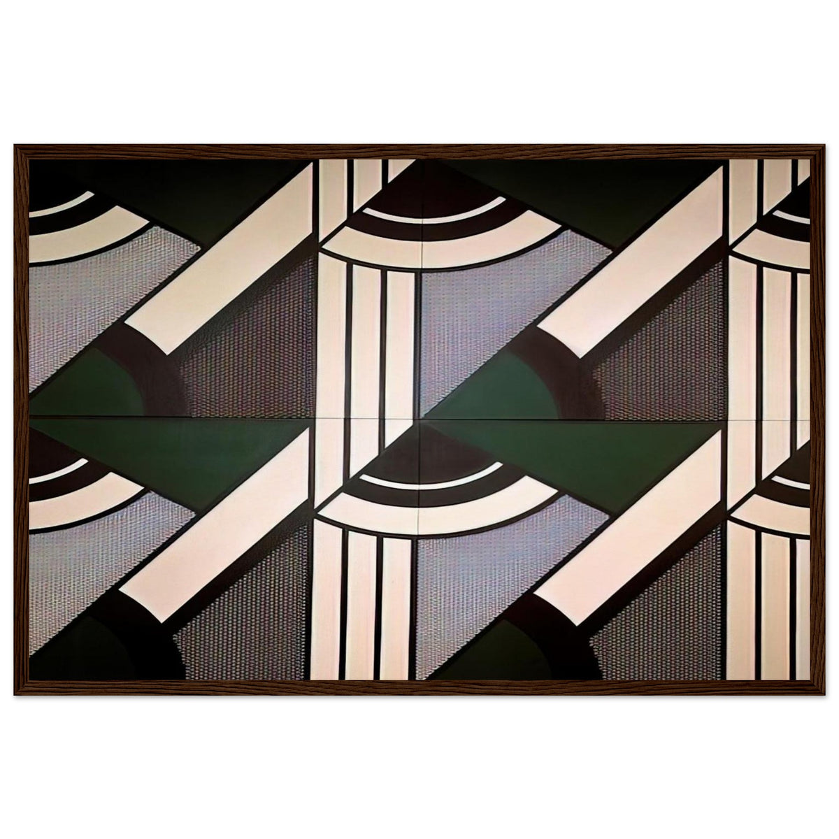 MODULAR PAINTING WITH FOUR PANELS 6 1970 Framed Poster | Roy Lichtenstein Framed Prints Wall Art | Roy Lichtenstein Shop