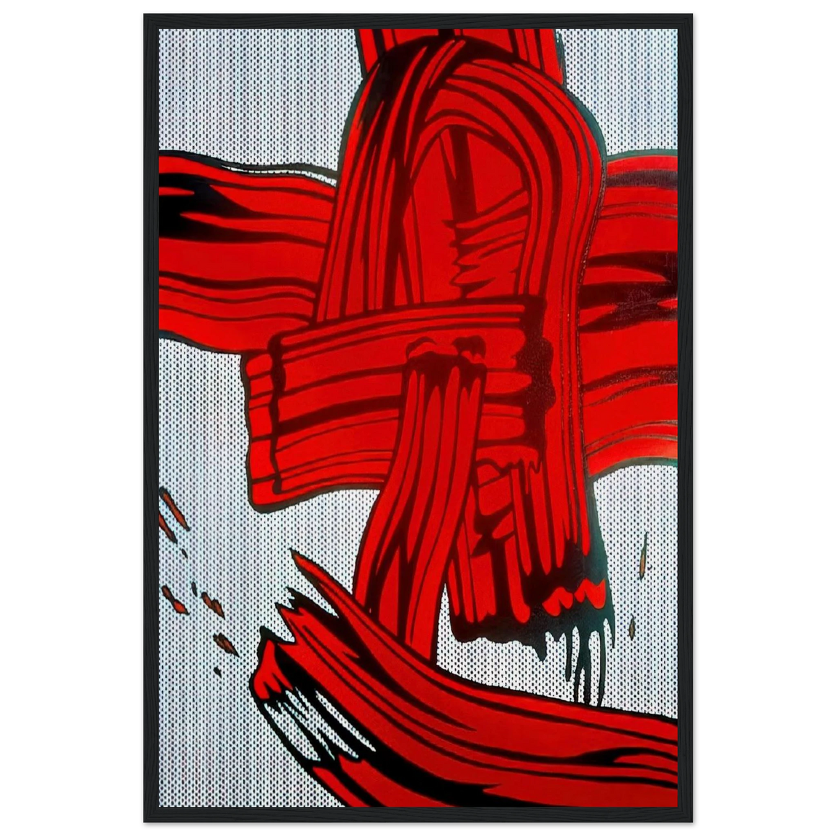 RED PAINTING BRUSHSTROKE 1965 Framed Poster | Roy Lichtenstein Framed Prints Wall Art | Roy Lichtenstein Shop