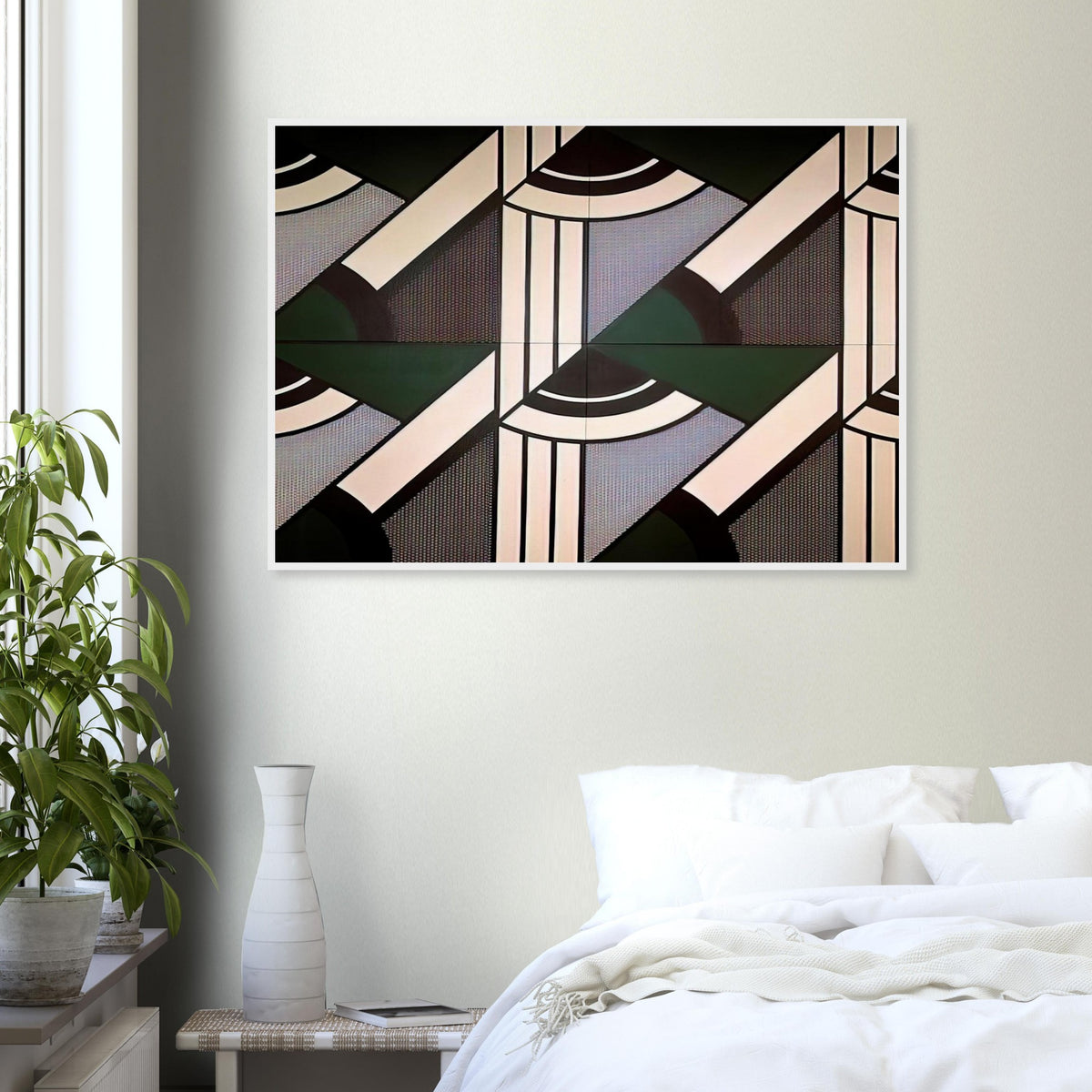 MODULAR PAINTING WITH FOUR PANELS 6 1970 Framed Poster | Roy Lichtenstein Framed Prints Wall Art | Roy Lichtenstein Shop