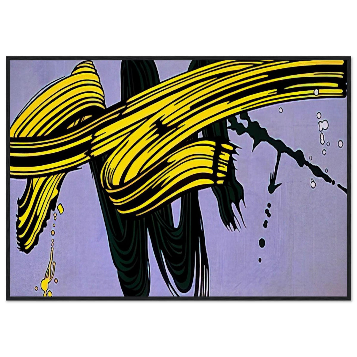 YELLOW AND GREEN BRUSHSTROKES 1966 Framed Poster | Roy Lichtenstein Framed Prints Wall Art | Roy Lichtenstein Shop