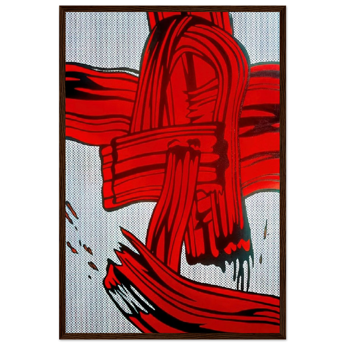 RED PAINTING BRUSHSTROKE 1965 Framed Poster | Roy Lichtenstein Framed Prints Wall Art | Roy Lichtenstein Shop