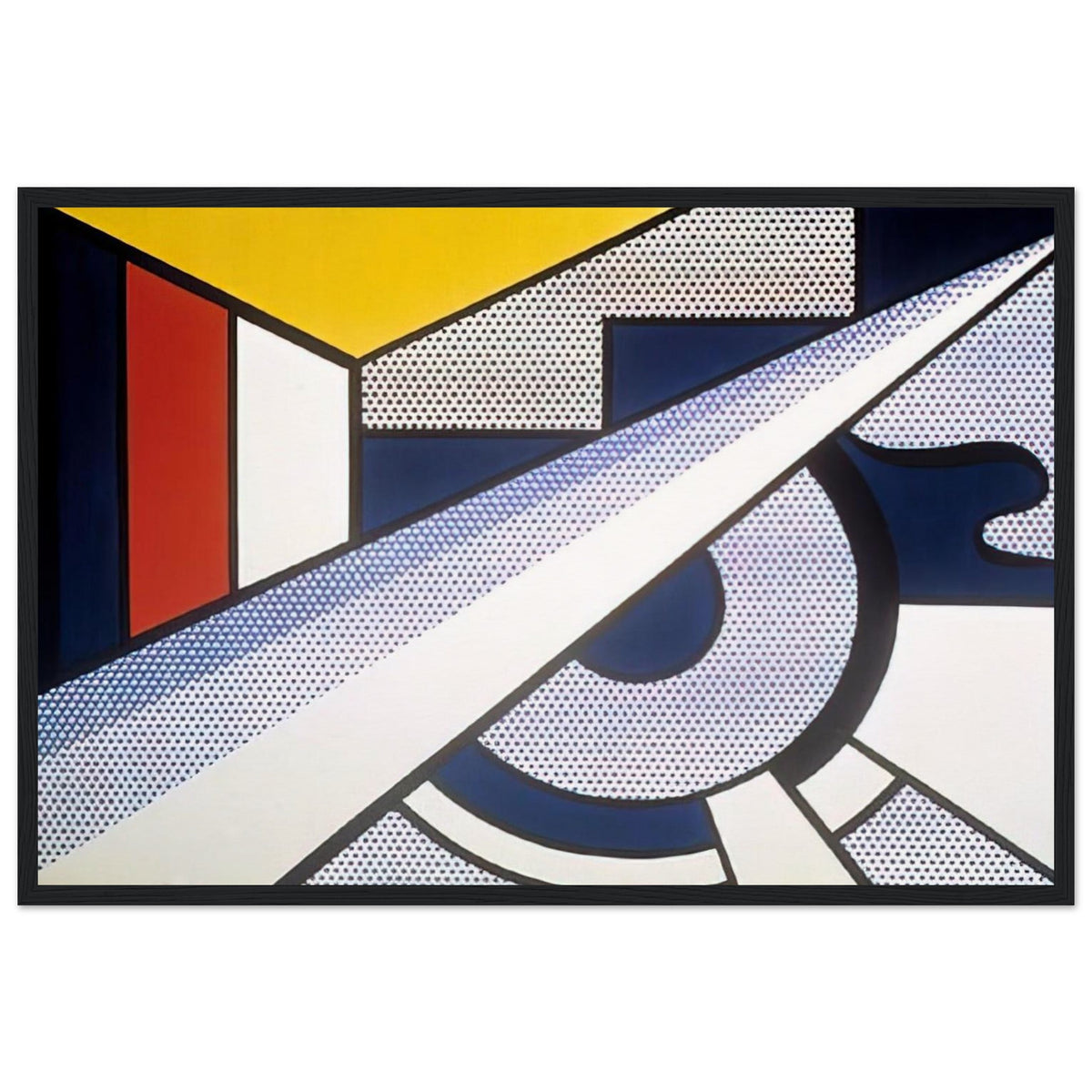 MODERN PAINTING WITH WEDGE 1967 Framed Poster | Roy Lichtenstein Framed Prints Wall Art | Roy Lichtenstein Shop