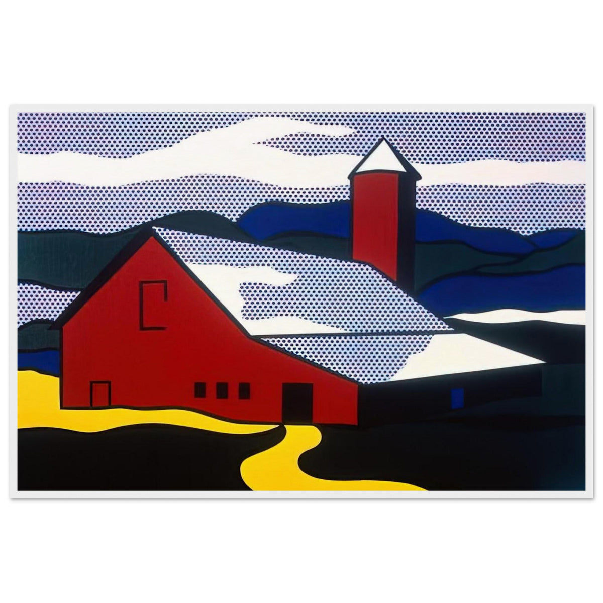 RED BARN II 1969 Framed Poster | Roy Lichtenstein Framed Prints Wall Art | Roy Lichtenstein Shop