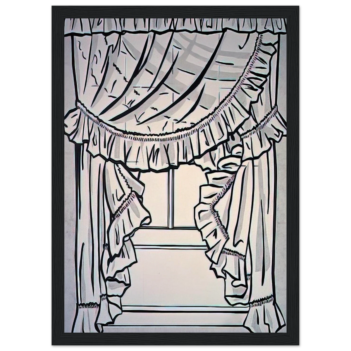CURTAINS 1962 Framed Poster | Roy Lichtenstein Framed Prints Wall Art | Roy Lichtenstein Shop