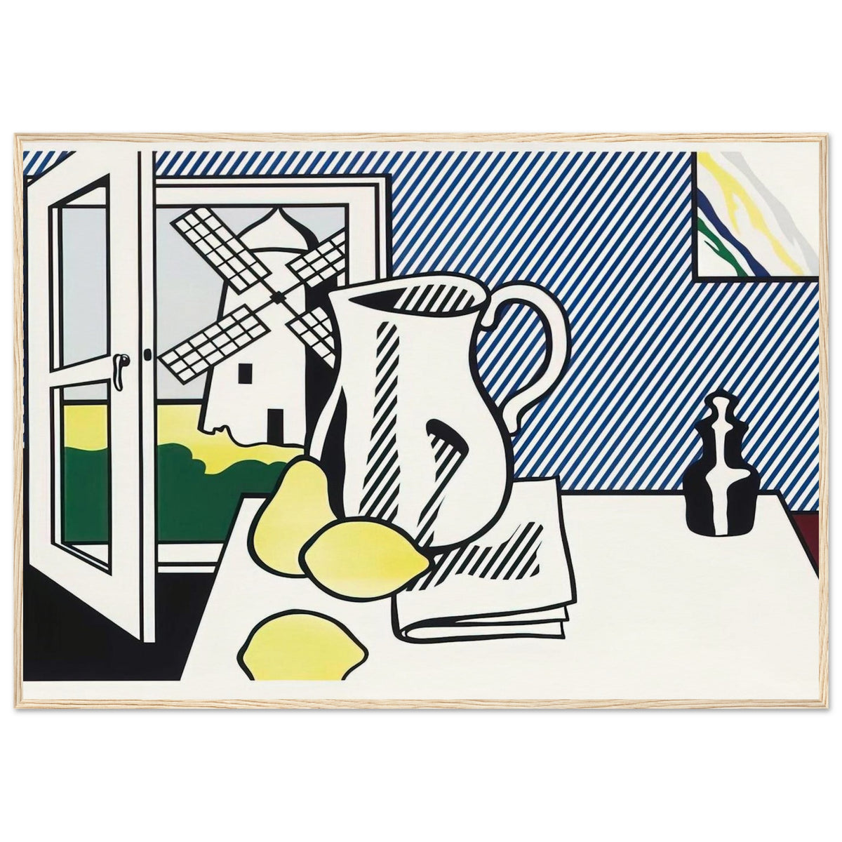 STILL LIFE WITH WINDMILL 1974 Framed Poster | Roy Lichtenstein Framed Prints Wall Art | Roy Lichtenstein Shop