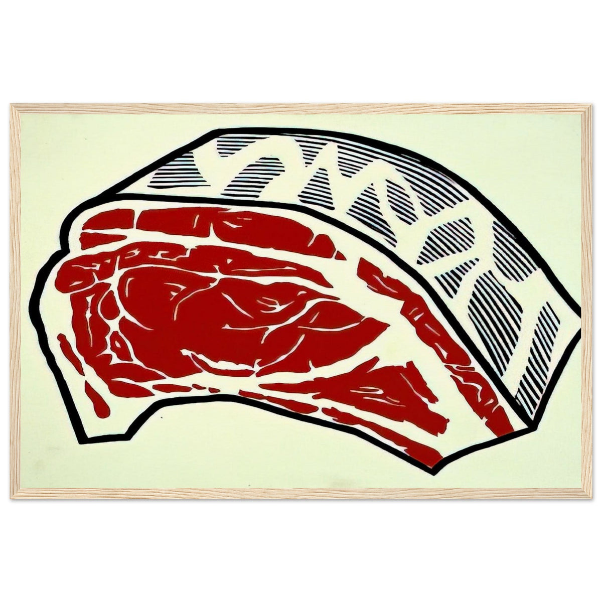 STANDING RIB 1962 Framed Poster | Roy Lichtenstein Framed Prints Wall Art | Roy Lichtenstein Shop