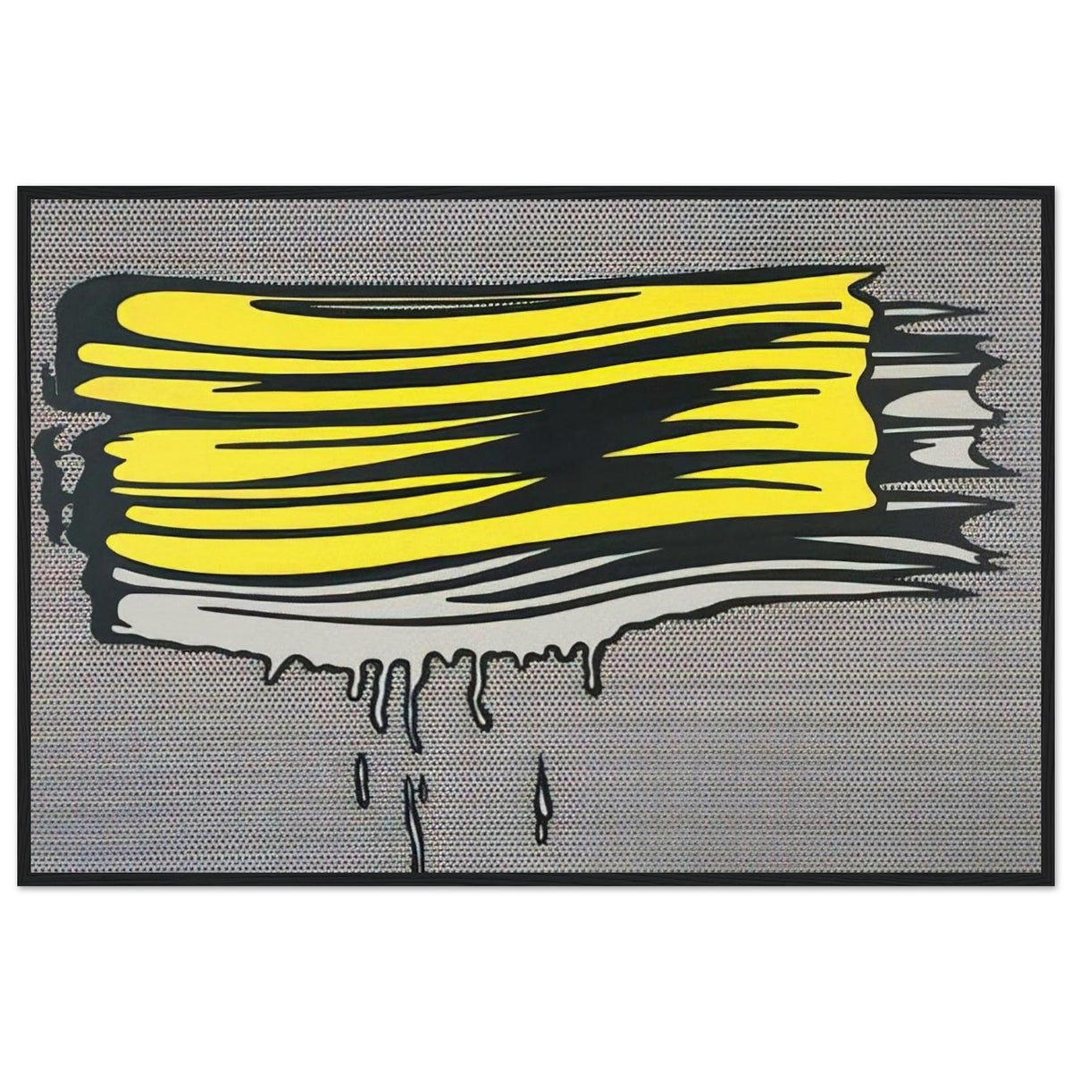 YELLOW AND WHITE BRUSHSTROKES 1965 Framed Poster | Roy Lichtenstein Framed Prints Wall Art | Roy Lichtenstein Shop