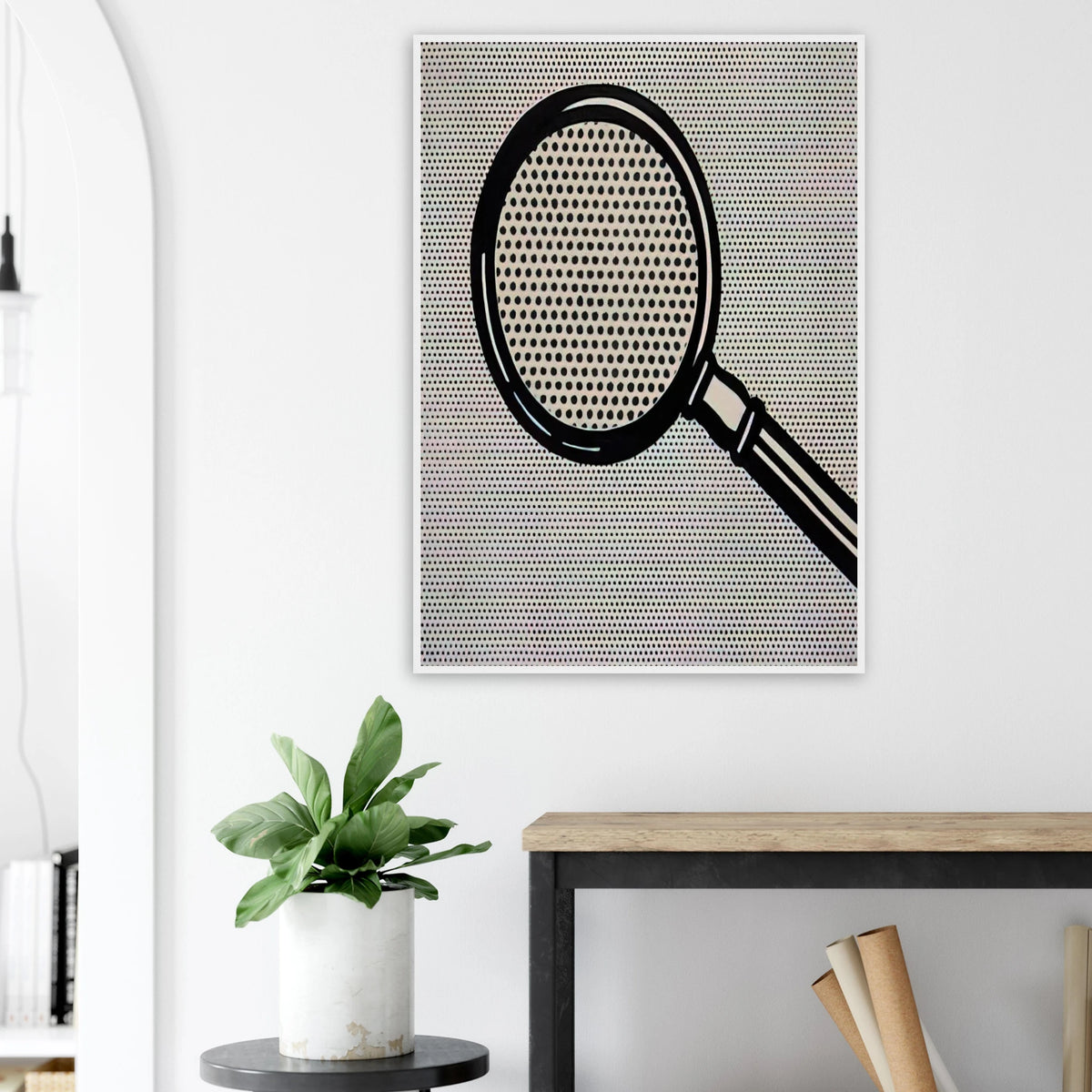 MAGNIFYING GLASS 1963 Framed Poster | Roy Lichtenstein Framed Prints Wall Art | Roy Lichtenstein Shop