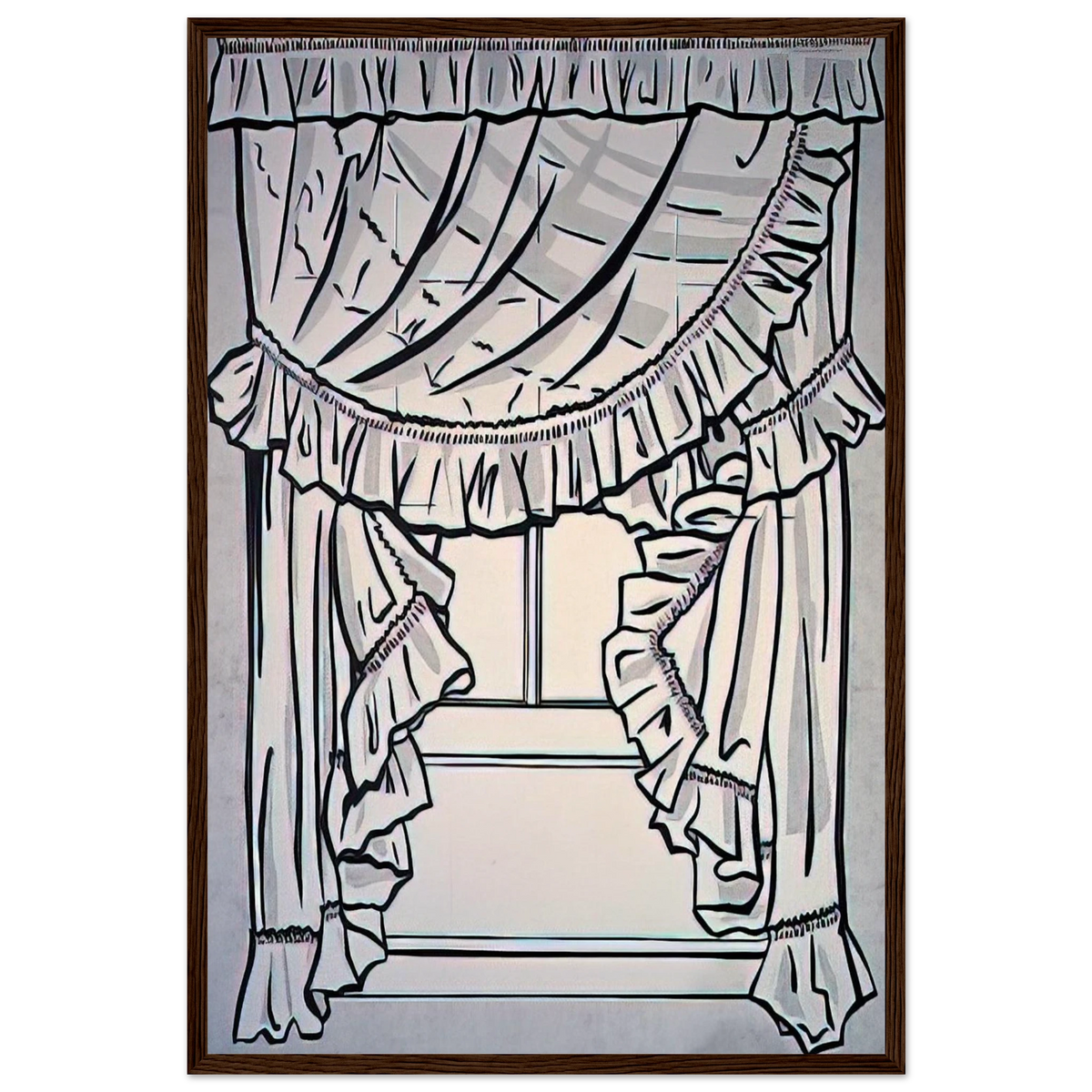 CURTAINS 1962 Framed Poster | Roy Lichtenstein Framed Prints Wall Art | Roy Lichtenstein Shop
