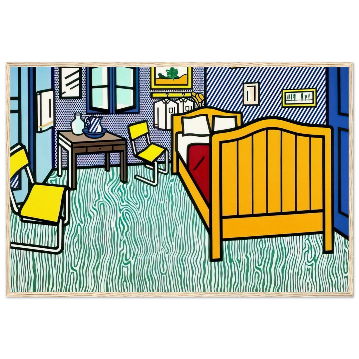 BEDROOM AT ARLES 1992 Framed Poster | Roy Lichtenstein Framed Prints Wall Art | Roy Lichtenstein Shop