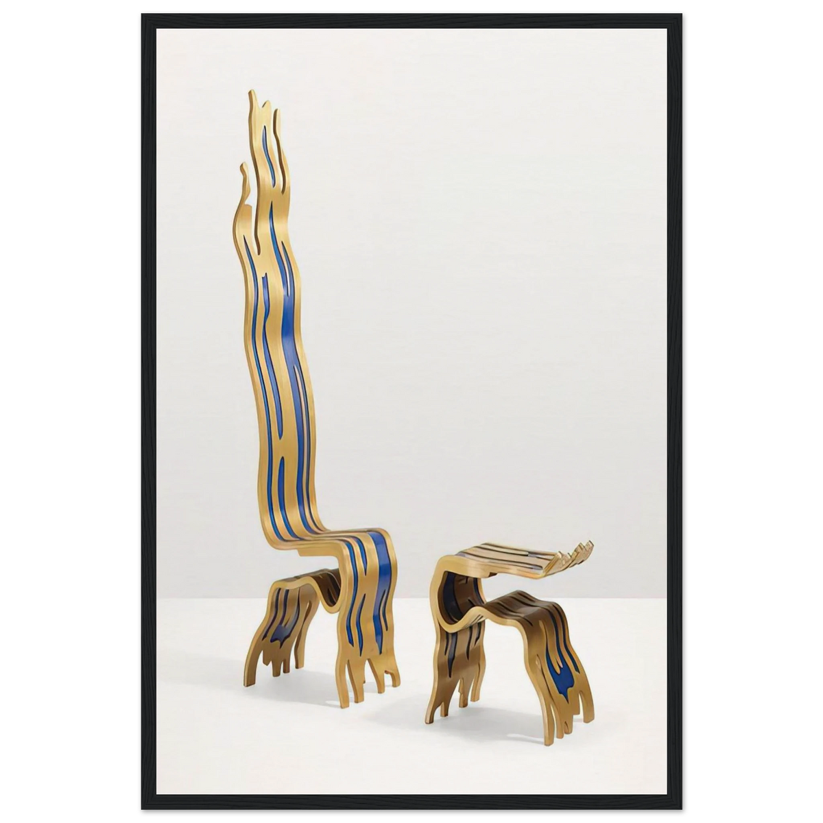 BRUSHSTROKE CHAIR AND OTTOMAN 1988 Framed Poster | Roy Lichtenstein Framed Prints Wall Art | Roy Lichtenstein Shop