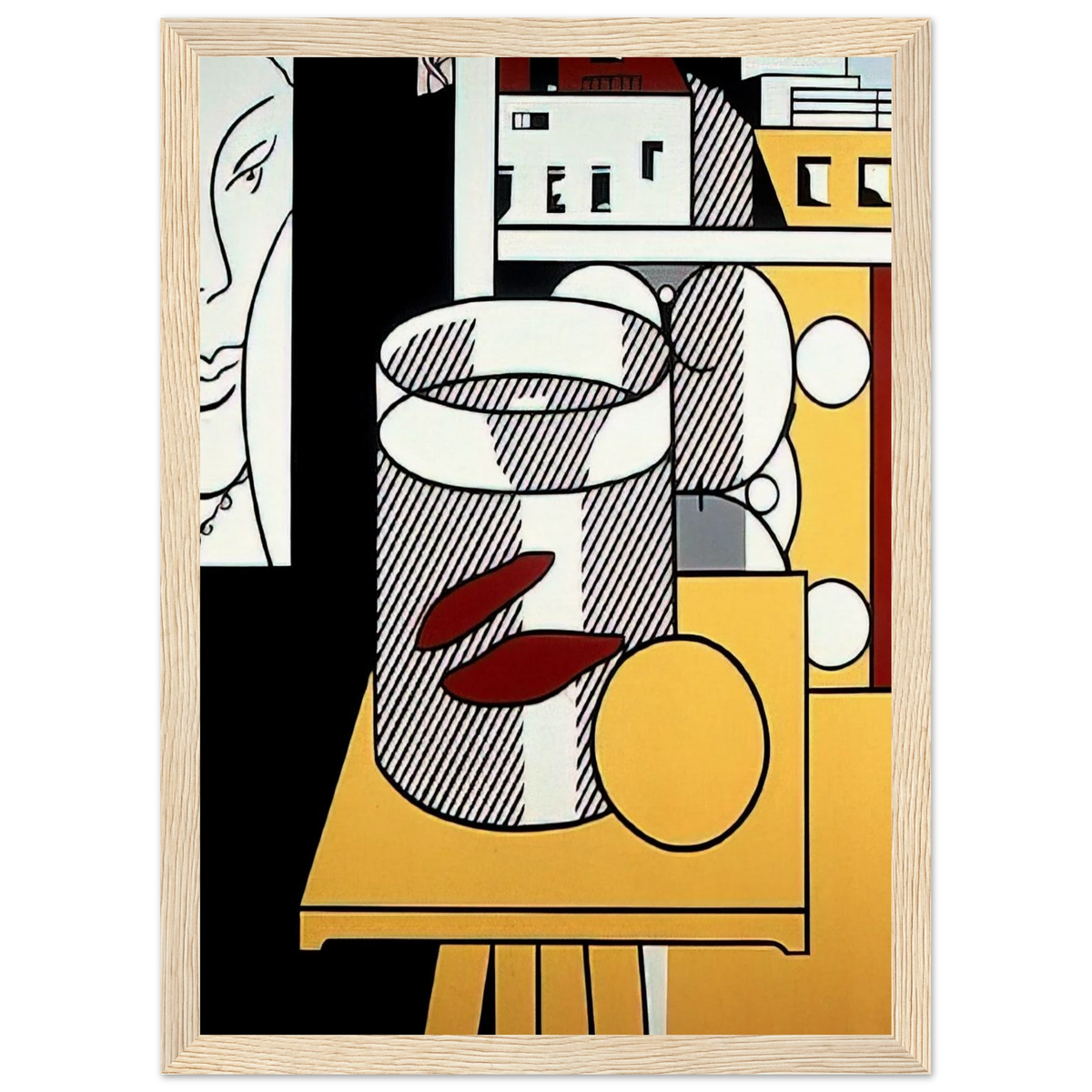 STILL LIFE WITH GOLDFISH 1974 Framed Poster | Roy Lichtenstein Framed Prints Wall Art | Roy Lichtenstein Shop