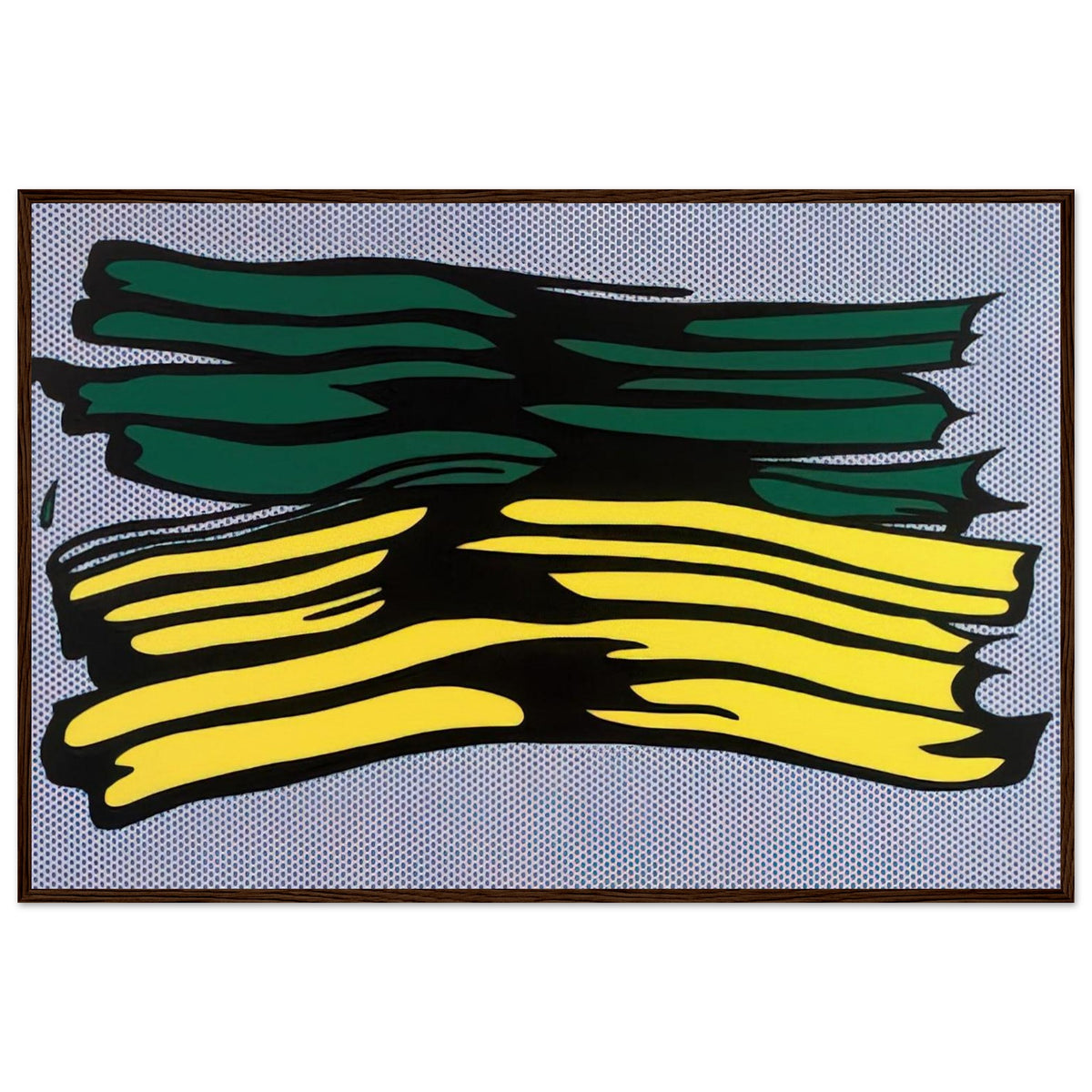 YELLOW AND GREEN BRUSHSTROKES 1966 0 Framed Poster | Roy Lichtenstein Framed Prints Wall Art | Roy Lichtenstein Shop