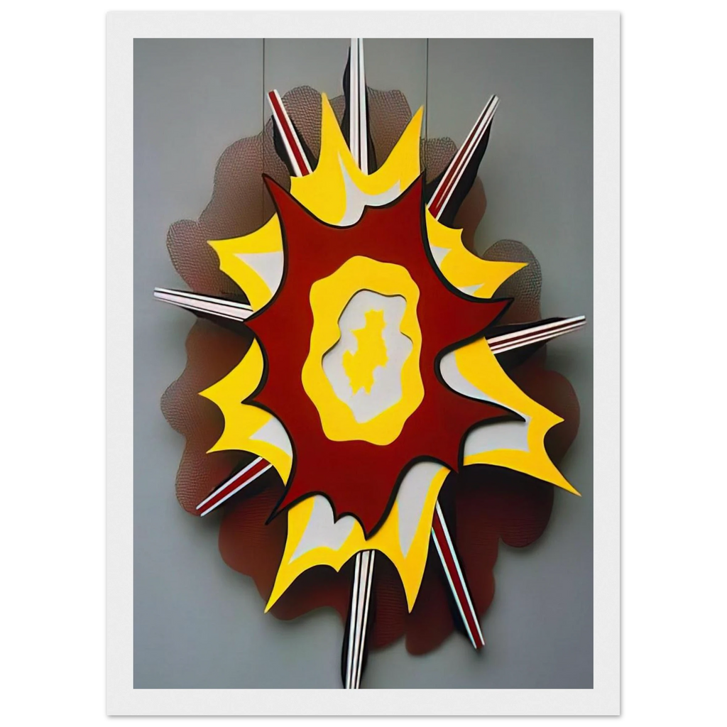 EXPLOSION I 1965 Framed Poster | Roy Lichtenstein Framed Prints Wall Art | Roy Lichtenstein Shop