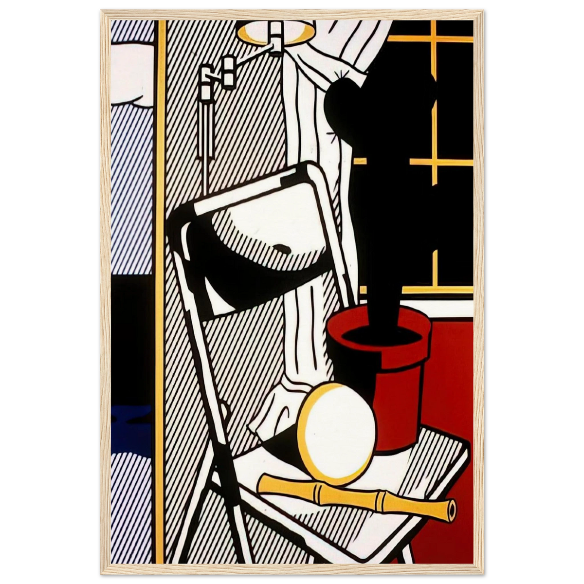 INTERIOR WITH CACTUS 1978 Framed Poster | Roy Lichtenstein Framed Prints Wall Art | Roy Lichtenstein Shop