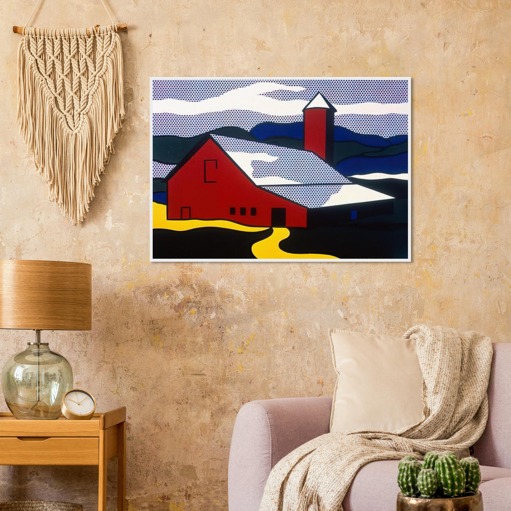 RED BARN II 1969 Framed Poster | Roy Lichtenstein Framed Prints Wall Art | Roy Lichtenstein Shop