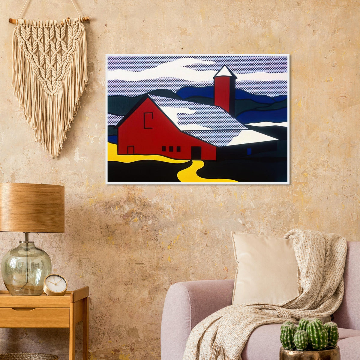 RED BARN II 1969 Framed Poster | Roy Lichtenstein Framed Prints Wall Art | Roy Lichtenstein Shop