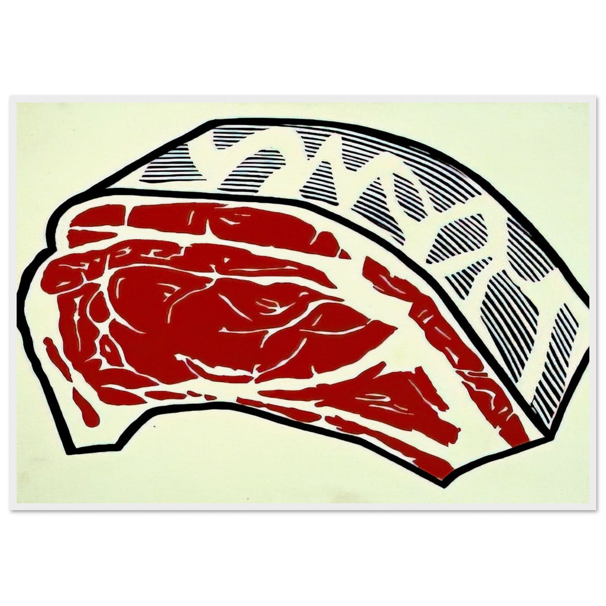 STANDING RIB 1962 Framed Poster | Roy Lichtenstein Framed Prints Wall Art | Roy Lichtenstein Shop