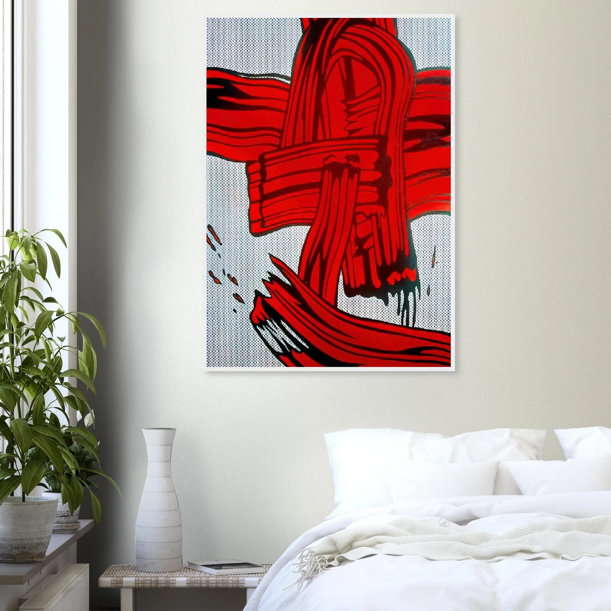 RED PAINTING BRUSHSTROKE 1965 Framed Poster | Roy Lichtenstein Framed Prints Wall Art | Roy Lichtenstein Shop