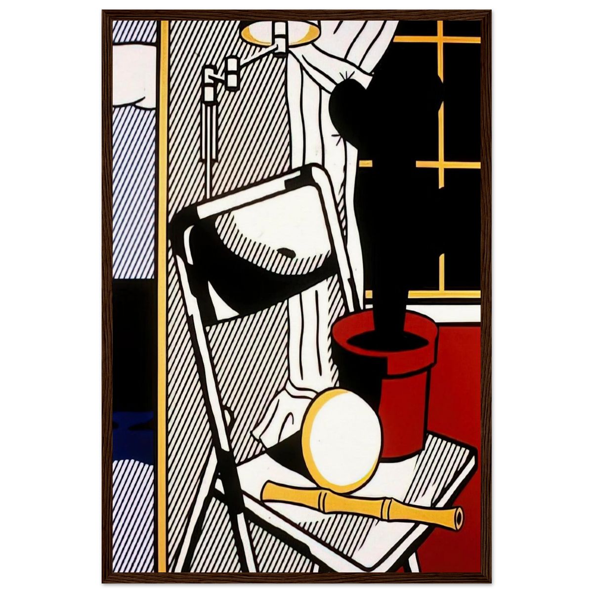 INTERIOR WITH CACTUS 1978 Framed Poster | Roy Lichtenstein Framed Prints Wall Art | Roy Lichtenstein Shop