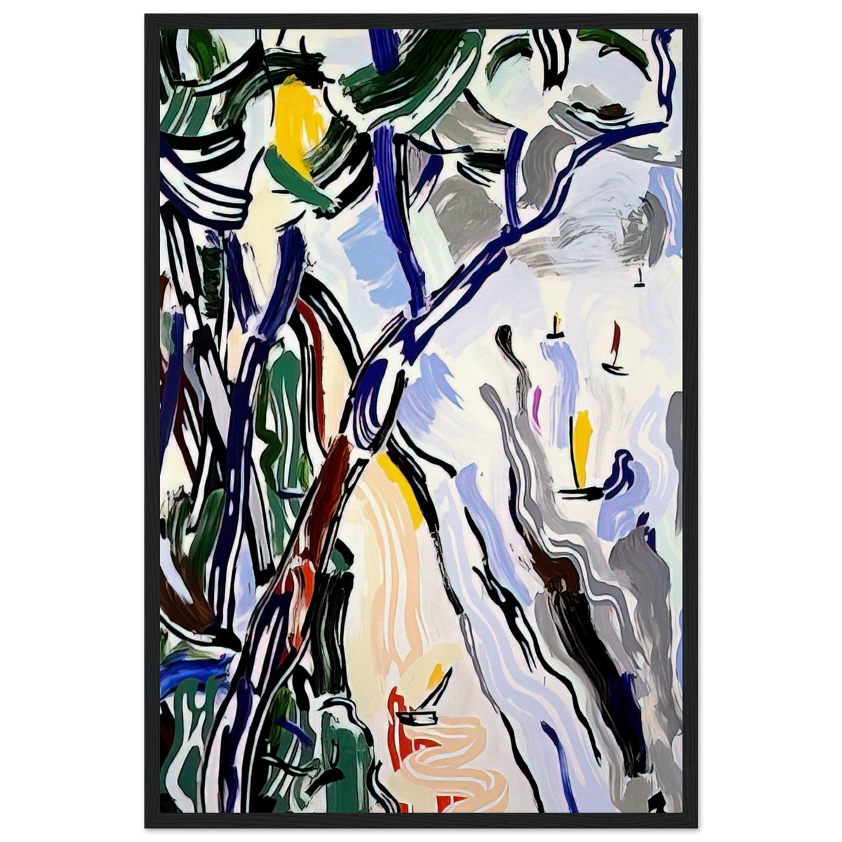 SAILBOATS 1985 Framed Poster | Roy Lichtenstein Framed Prints Wall Art | Roy Lichtenstein Shop