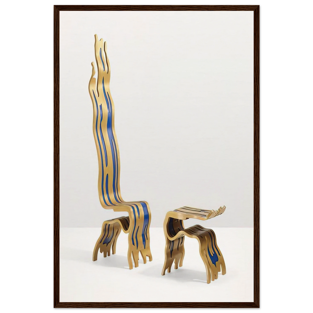BRUSHSTROKE CHAIR AND OTTOMAN 1988 Framed Poster | Roy Lichtenstein Framed Prints Wall Art | Roy Lichtenstein Shop