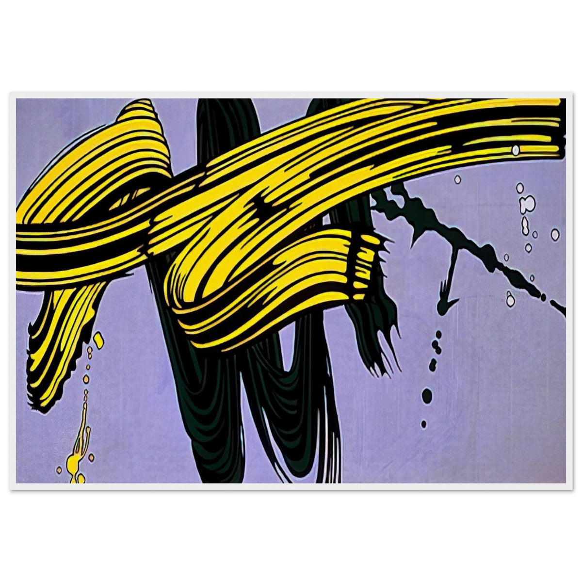 YELLOW AND GREEN BRUSHSTROKES 1966 Framed Poster | Roy Lichtenstein Framed Prints Wall Art | Roy Lichtenstein Shop